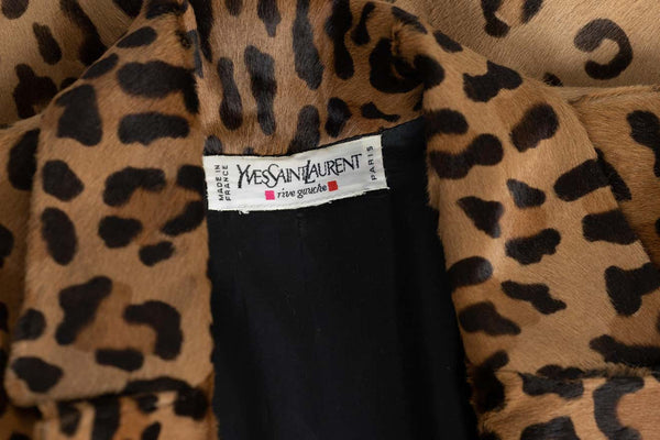Saint Laurent: Black & Tan Silk Tiger Print Shirt