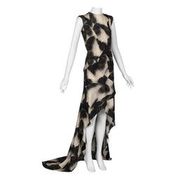 Lanvin Alber Elbaz F/W 2013 Silk Butterfly Print Fishtail Dress