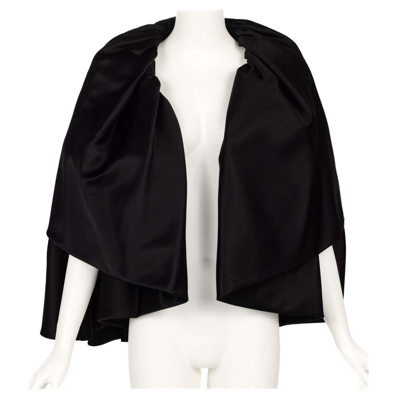 Chado Ralph Rucci Black Silk Cape 2000's