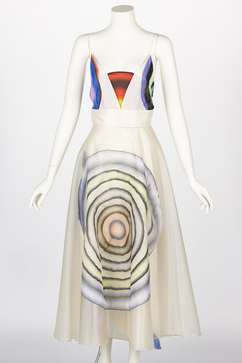 Fendi Karl Lagerfeld Silk Print Dress S/S 2008 Runway