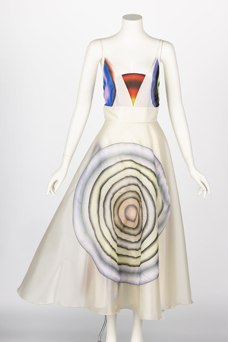 Fendi Karl Lagerfeld Silk Print Dress S/S 2008 Runway