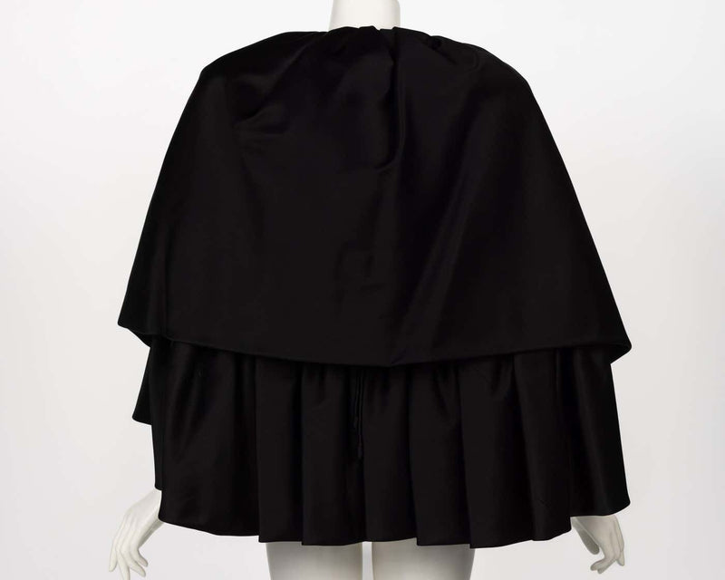 Chado Ralph Rucci Black Silk Cape 2000's