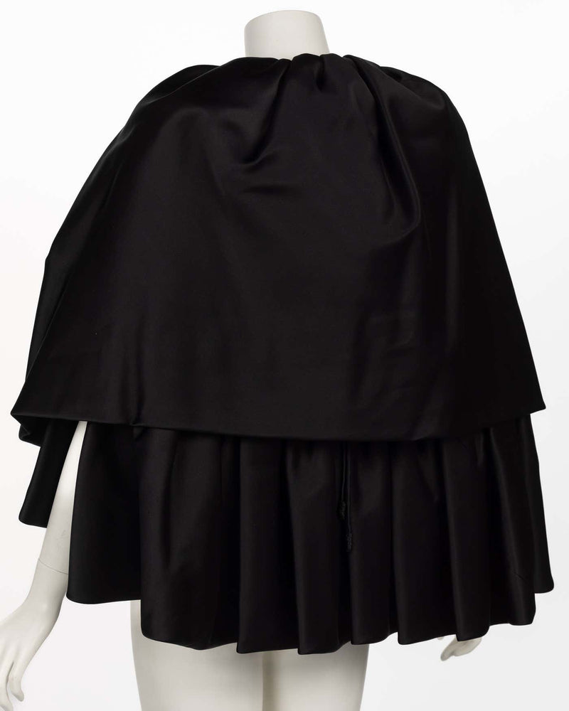 Chado Ralph Rucci Black Silk Cape 2000's