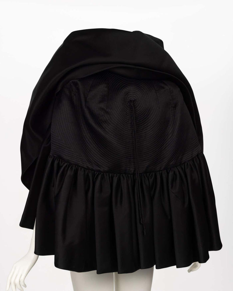 Chado Ralph Rucci Black Silk Cape 2000's