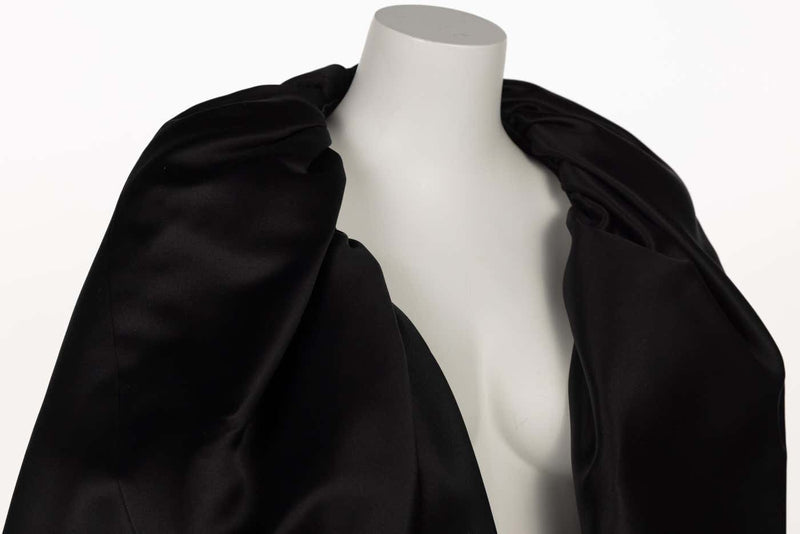 Chado Ralph Rucci Black Silk Cape 2000's