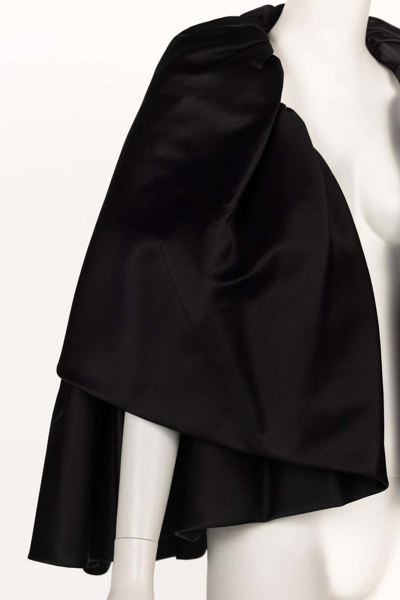 Chado Ralph Rucci Black Silk Cape 2000's