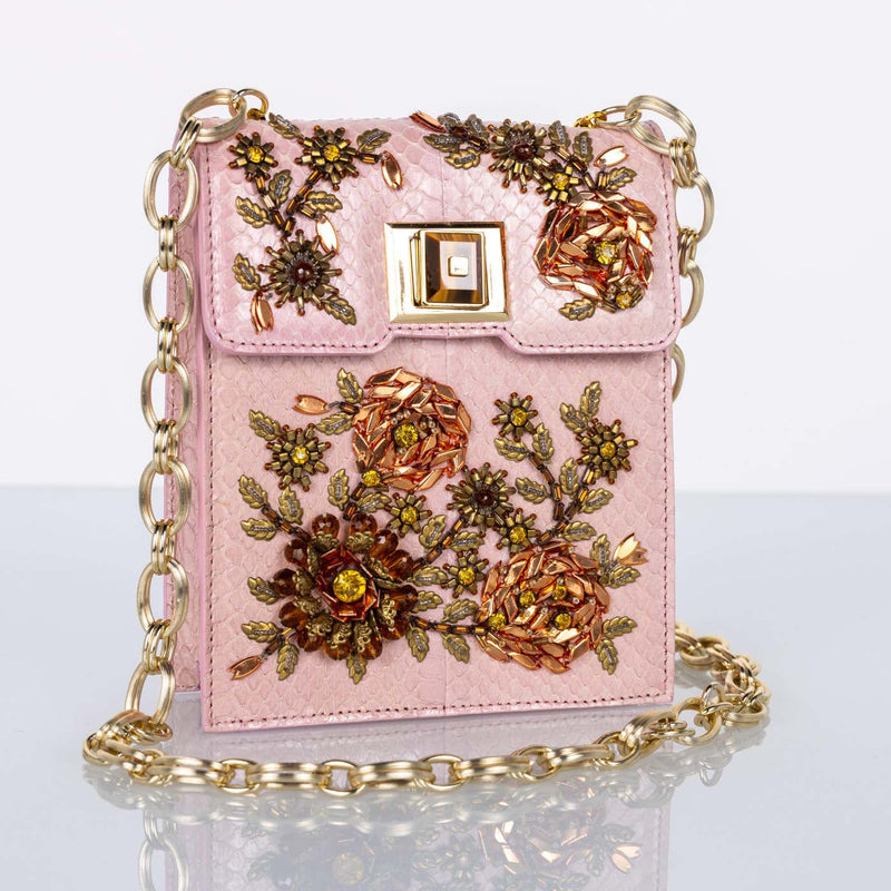 Andrew Gn Beaded Embroidered Chain Bag