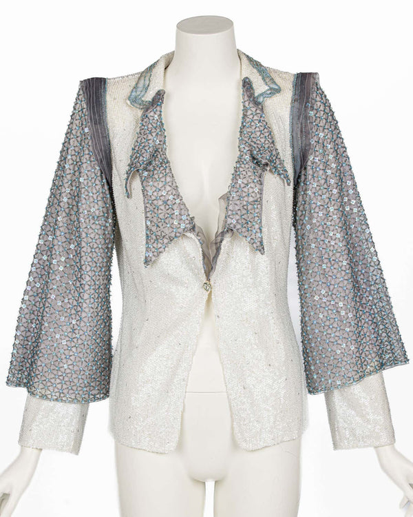 Giorgio Armani Beaded Crystal & Sequin Jacket