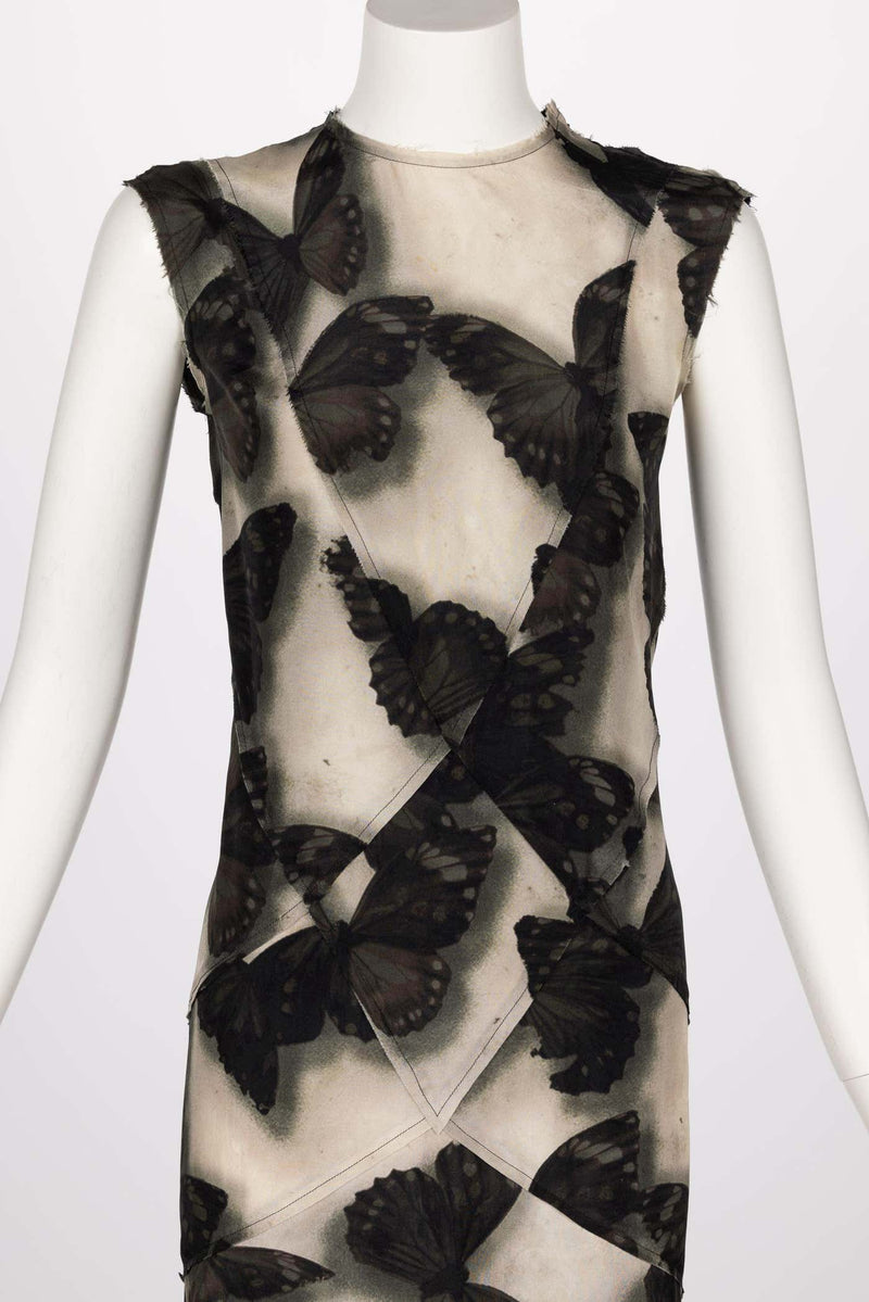 Lanvin Alber Elbaz F/W 2013 Silk Butterfly Print Fishtail Dress