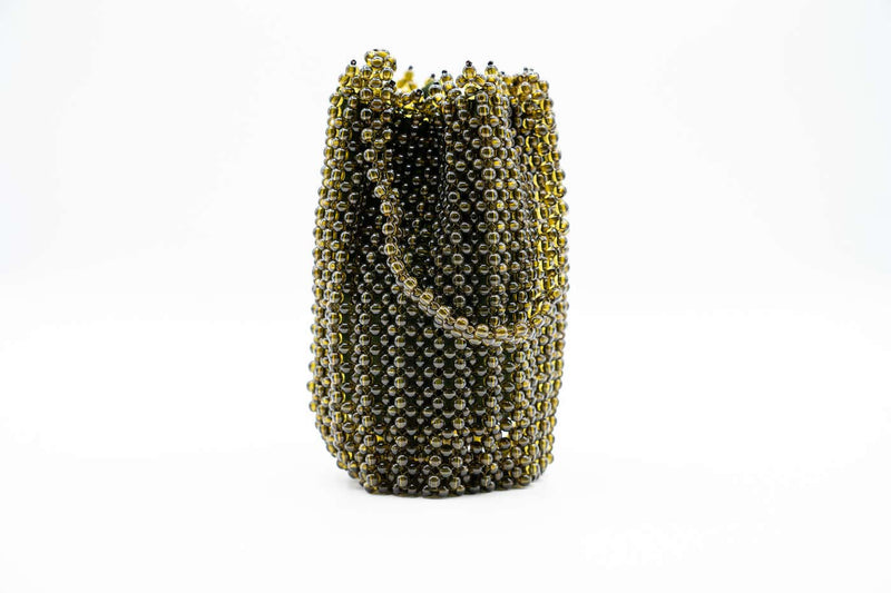 Vintage Bottega Veneta Green Beaded Mini Bag