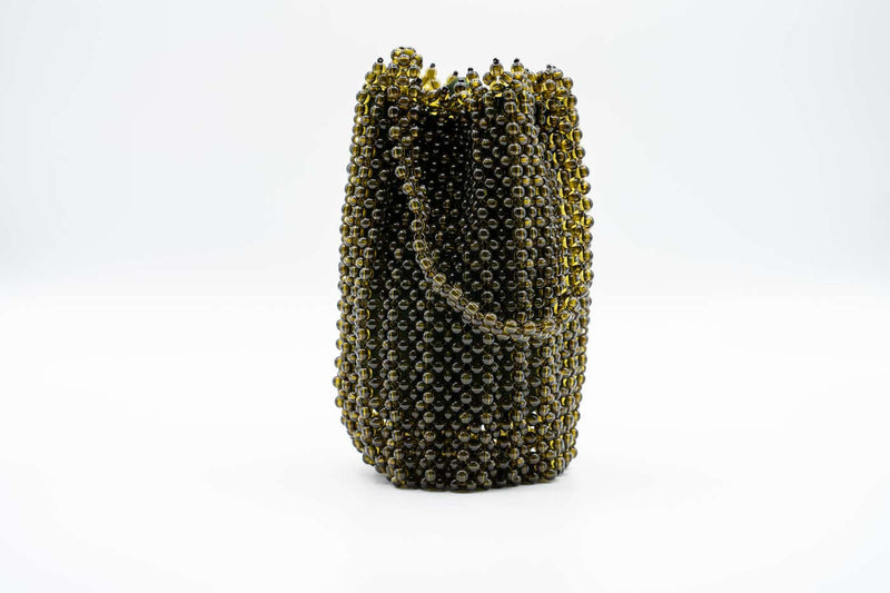 Vintage Bottega Veneta Green Beaded Mini Bag