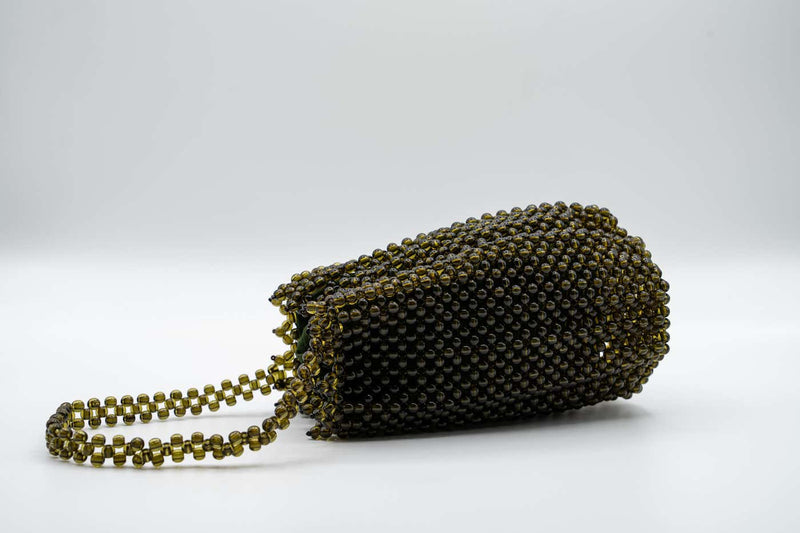 Vintage Bottega Veneta Green Beaded Mini Bag