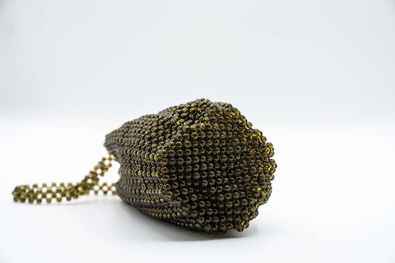 Vintage Bottega Veneta Green Beaded Mini Bag