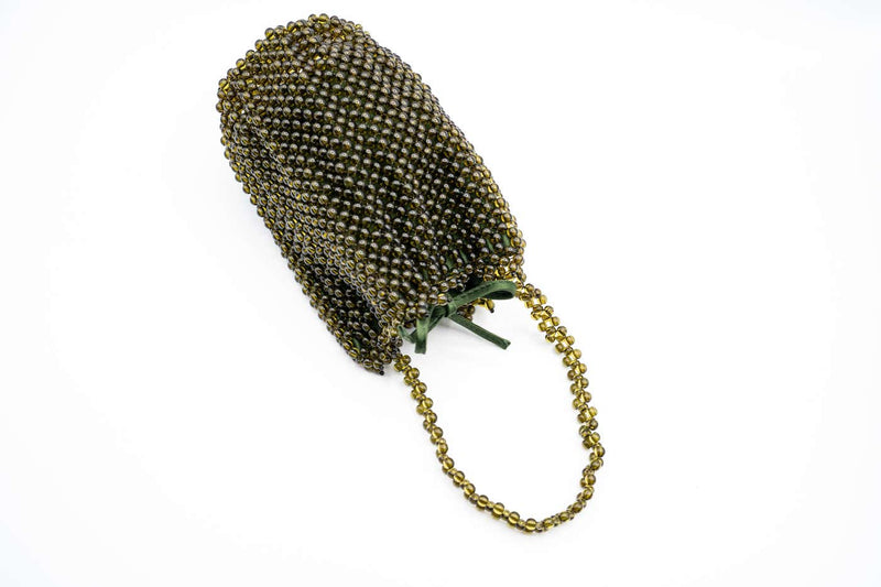 Vintage Bottega Veneta Green Beaded Mini Bag