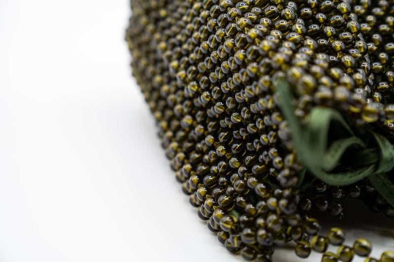 Vintage Bottega Veneta Green Beaded Mini Bag