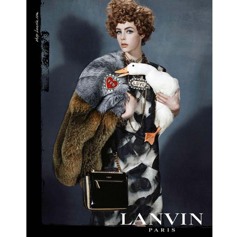 Lanvin Alber Elbaz F/W 2013 Silk Butterfly Print Fishtail Dress