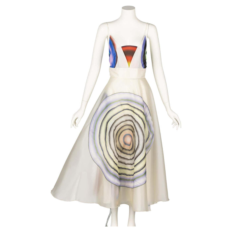 Fendi Karl Lagerfeld Silk Print Dress S/S 2008 Runway