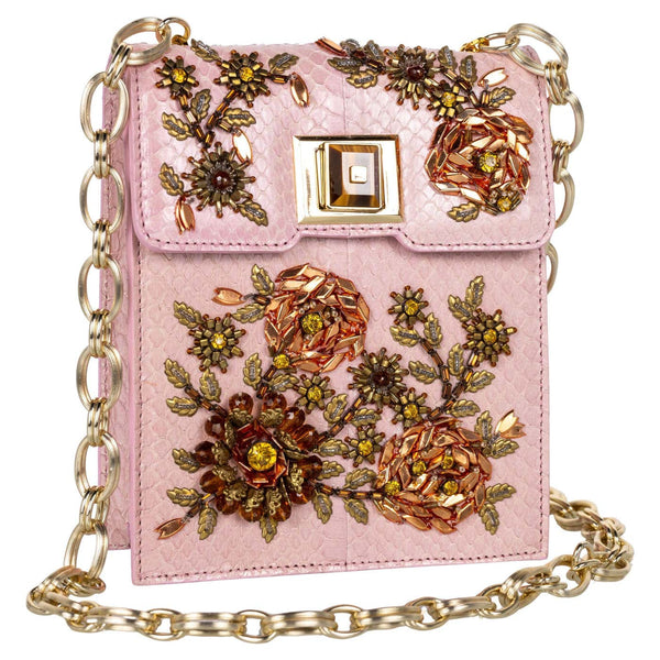 Andrew Gn Beaded Embroidered Chain Bag