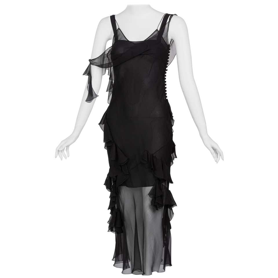 Christian Dior Ruched Black Halter Dress — God of Cloth