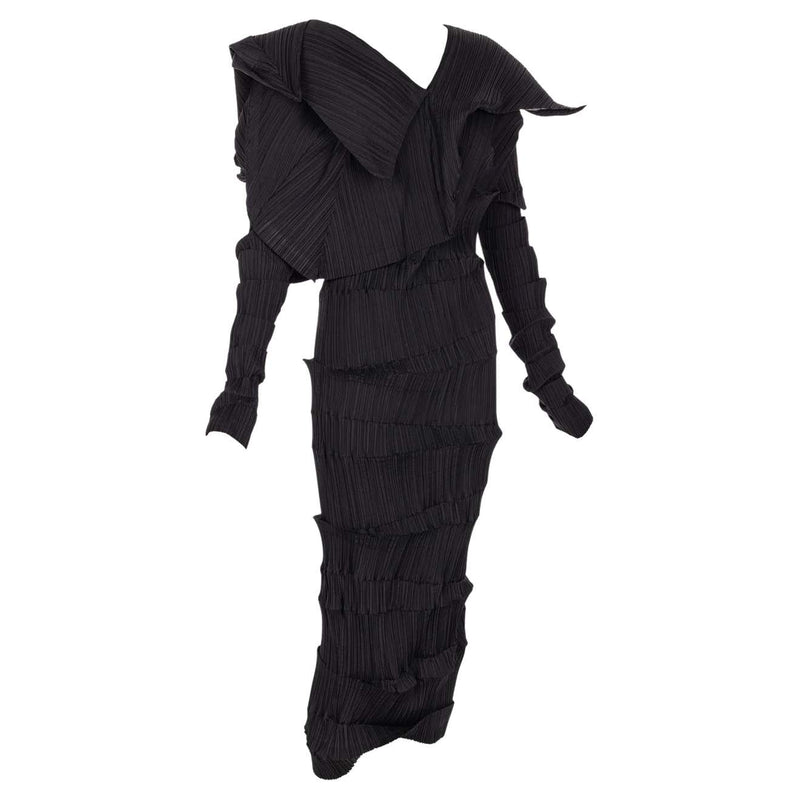 Issey Miyake Black Sculptural Dress 