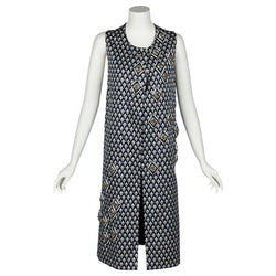 Prada F/W 2012 Geometric Print Crystal & Plexi Embellished Maxi Vest