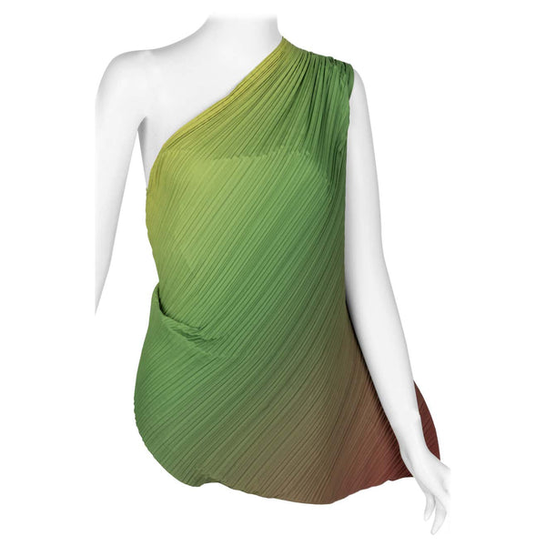 Early Issey Miyake 1989 Collection Ombre One Shoulder Top