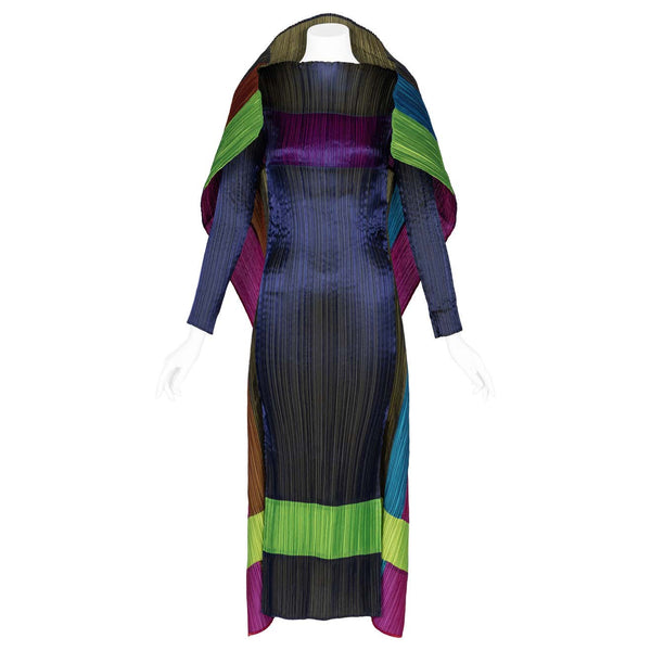 Incredible Rare Issey Miyake Pleats Please Avant Garde Color Block Dress