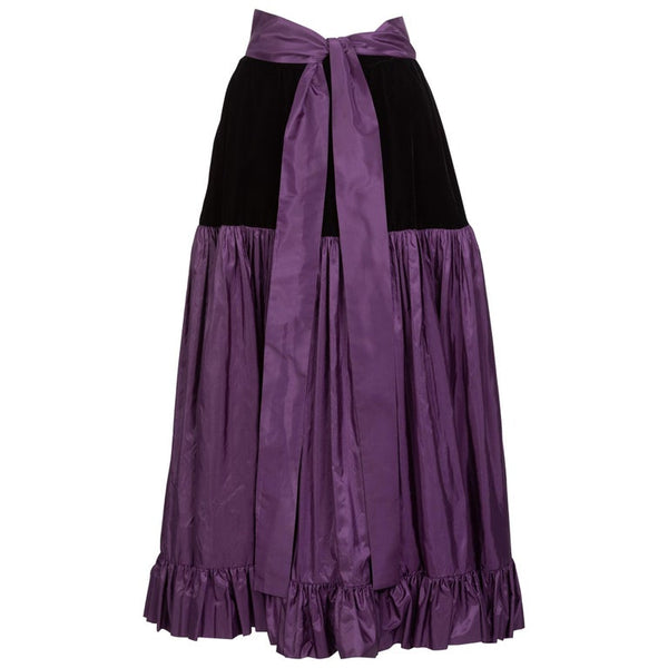 Yves Saint Laurent Skirt Russian Collection Purple Skirt YSL, 1970s