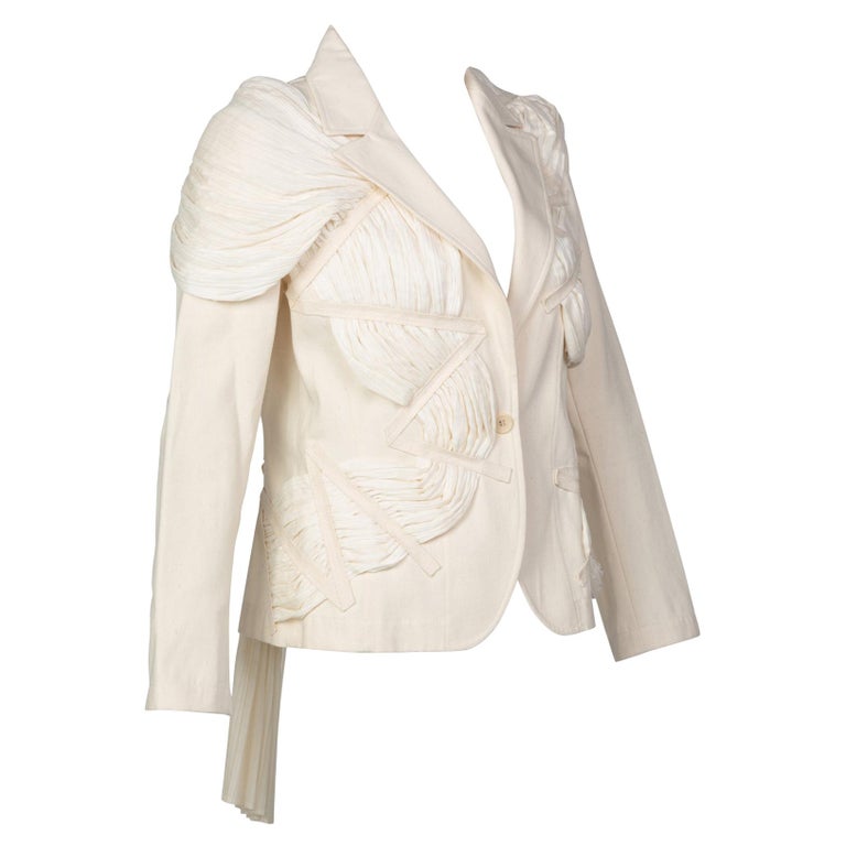 Issey Miyake S/S 2003 Runway Cream Cotton Canvas Jacket Museum Piece