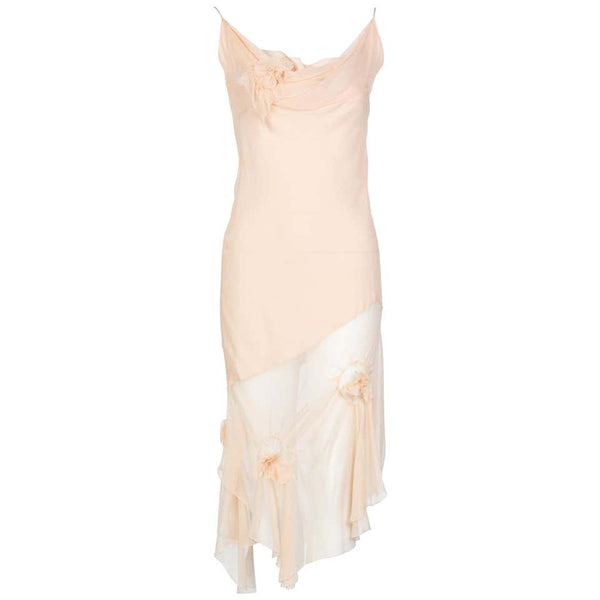 Christian Dior by Galliano Light Pink Silk Slip Dress, 1990s