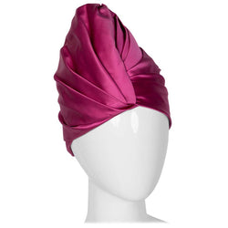 Prada Pink Silk Satin Turban Hat Runway, 2007