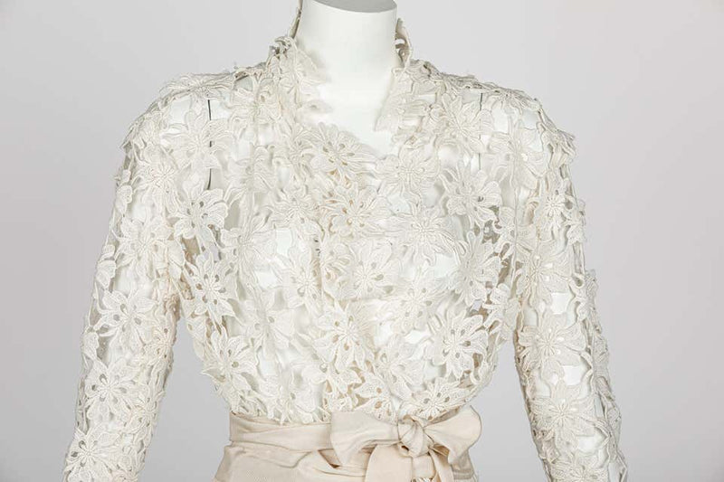 Lanvin Alber Elbaz Collection Blanche Guipure Lace Coat 2013
