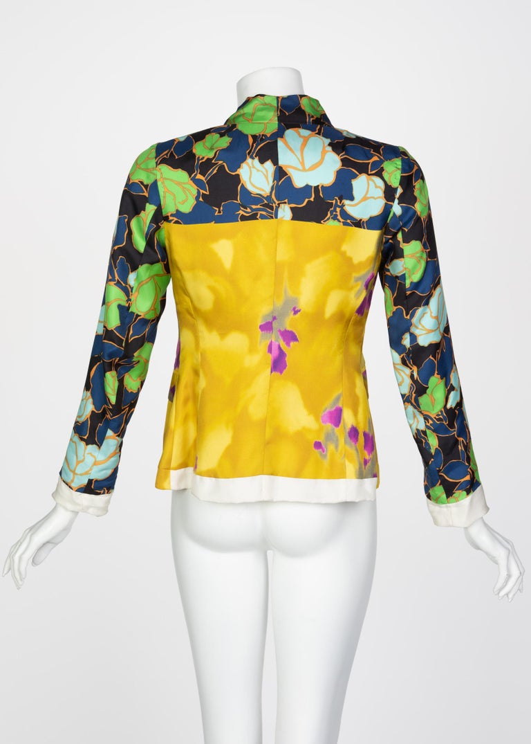 Dries Van Noten Watercolor Floral Silk Jacket Runway, Spring 2008