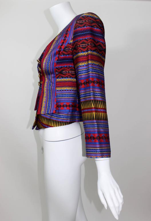 Christian Lacroix Colorful Jacket w/ Enamel Buttons