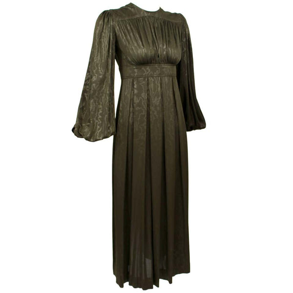 1971 Jean Muir Moire Jersey Draped Dress