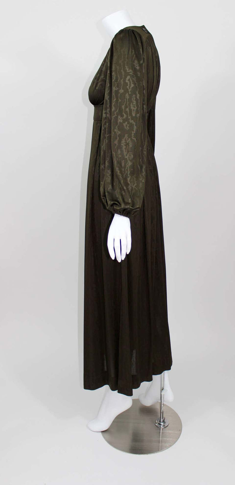 1971 Jean Muir Moire Jersey Draped Dress