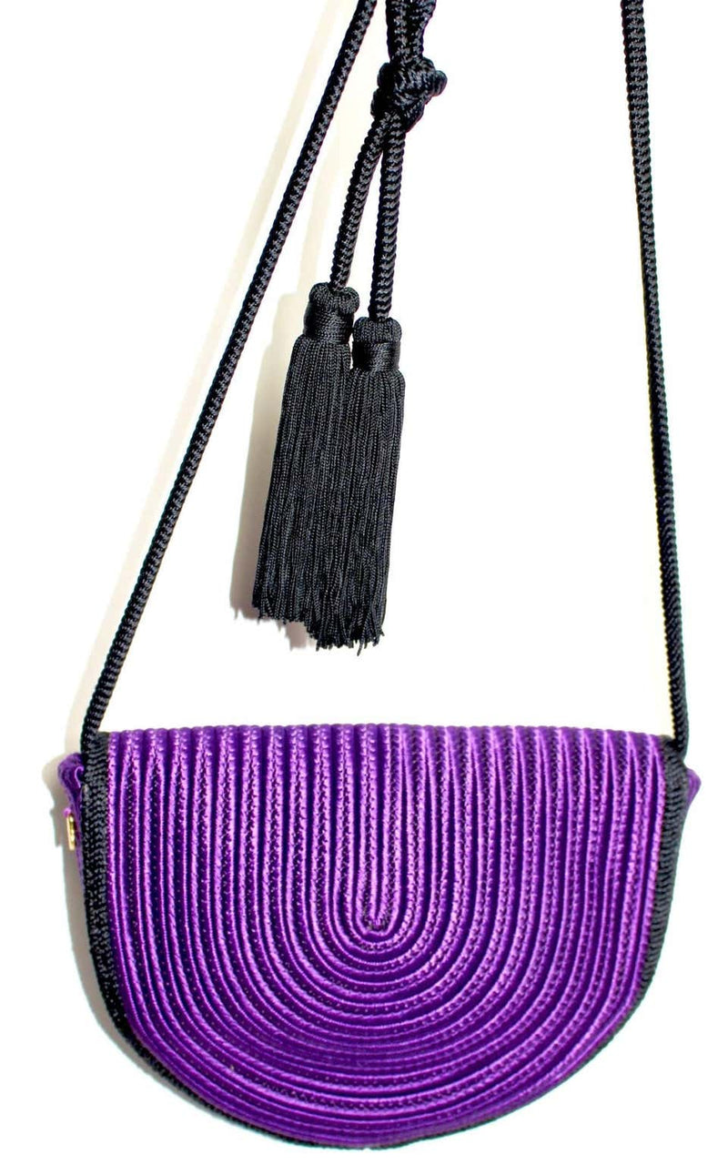 Vinatage Yves Saint Laurent Purple Passementerie Gripoix Hearts Tassel Purse