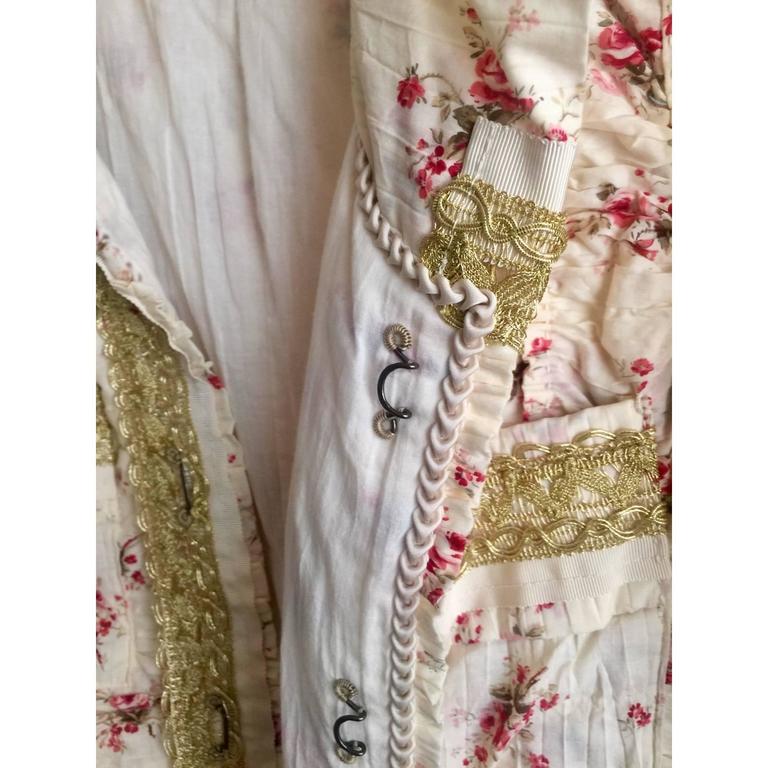 2008 Junya Watanabe Comme des Garcons Liberty Floral Gold Lace Runway Jacket