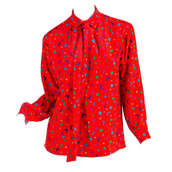 Saint Laurent Moon and Stars Blouse YSL