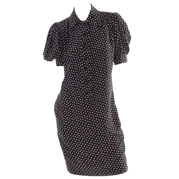 Saint Laurent Vintage Polka Dot Dress YSL