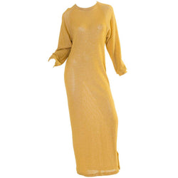 Vintage Bill Blass Gold Column Dress