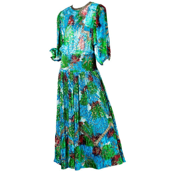 Silk velvet maxi dress