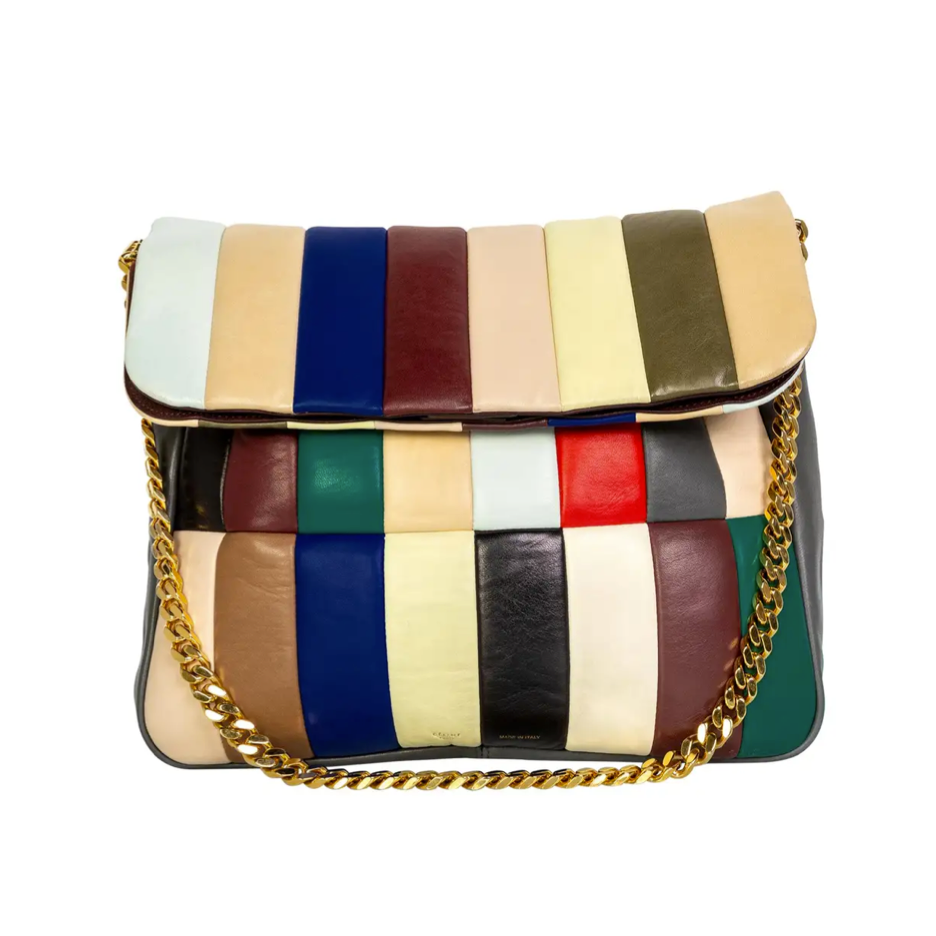 Celine Phoebe Philo Multi Gourmette Patchwork Gold Chain