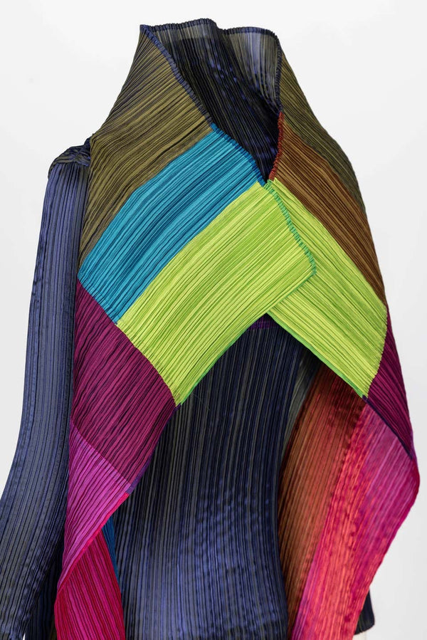 Incredible Rare Issey Miyake Pleats Please Avant Garde Color Block Dress