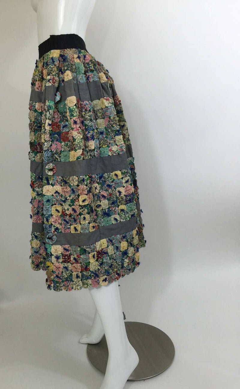 Incredible Vintage Yo Yo Quilt Skirt