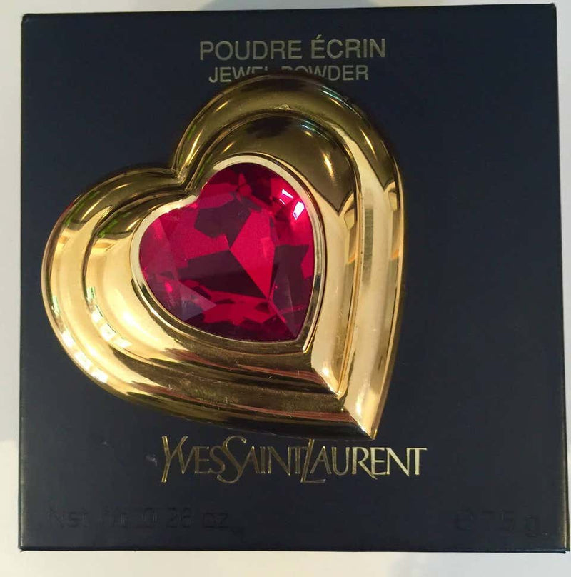 Vintage YSL Yves selling Saint Laurent Jewel Powder Crystal Heart Jewel Compact