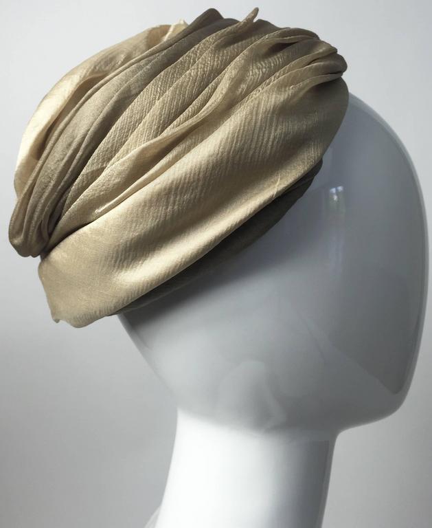 1950s Christian Dior Ombre Silk Turban Hat