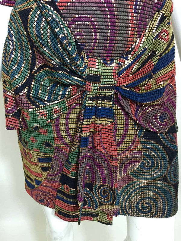 Incredible Janine Hand Painted Dress 1980s