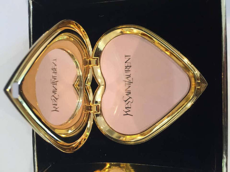 Yves Saint Laurent Paris Dazzling Ruby Crystal Jewel Heart Compact YSL New