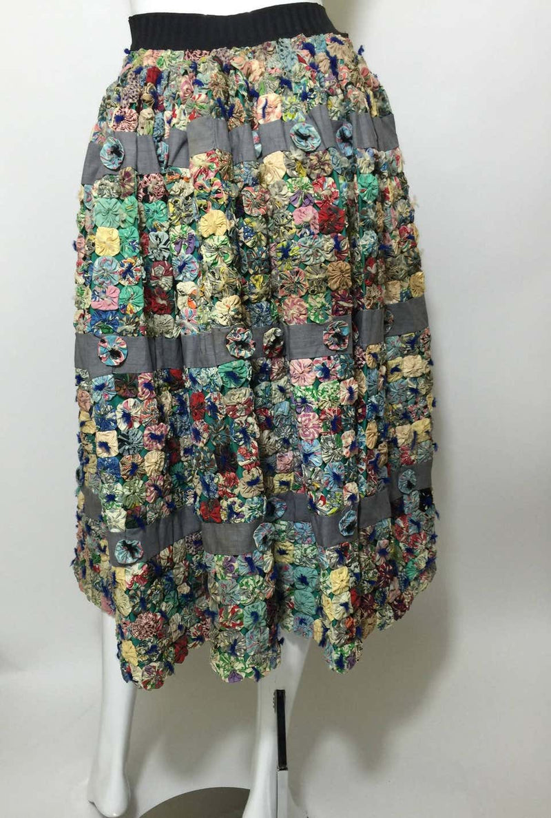 Incredible Vintage Yo Yo Quilt Skirt